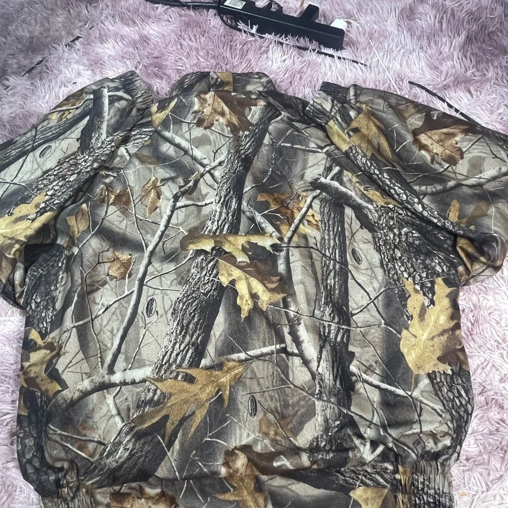 Woolrich Outdoor Guide Jacket Mens Medium Brown Camo Insulated Bomber